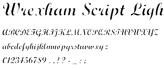 Wrexham Script Light font